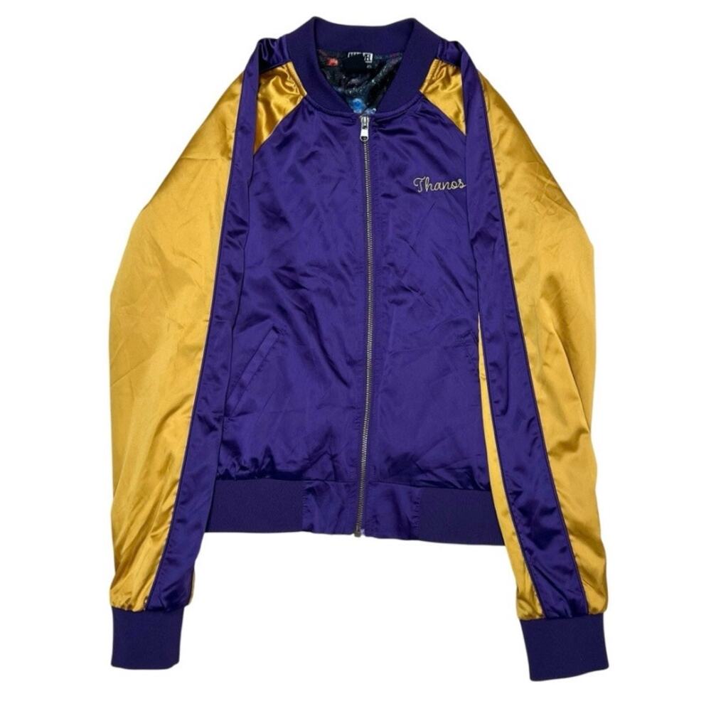 Marvel Avengers Her Universe Bomber Jacket Womens Size S Satin Coat